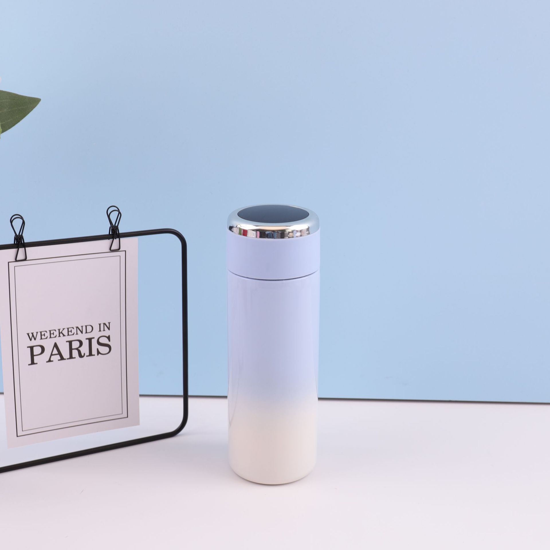 Medición de temperatura inteligente 304 taza de aislamiento de acero inoxidable gradiente taza de acompañamiento taza de temperatura doméstica taza de agua portátil directa