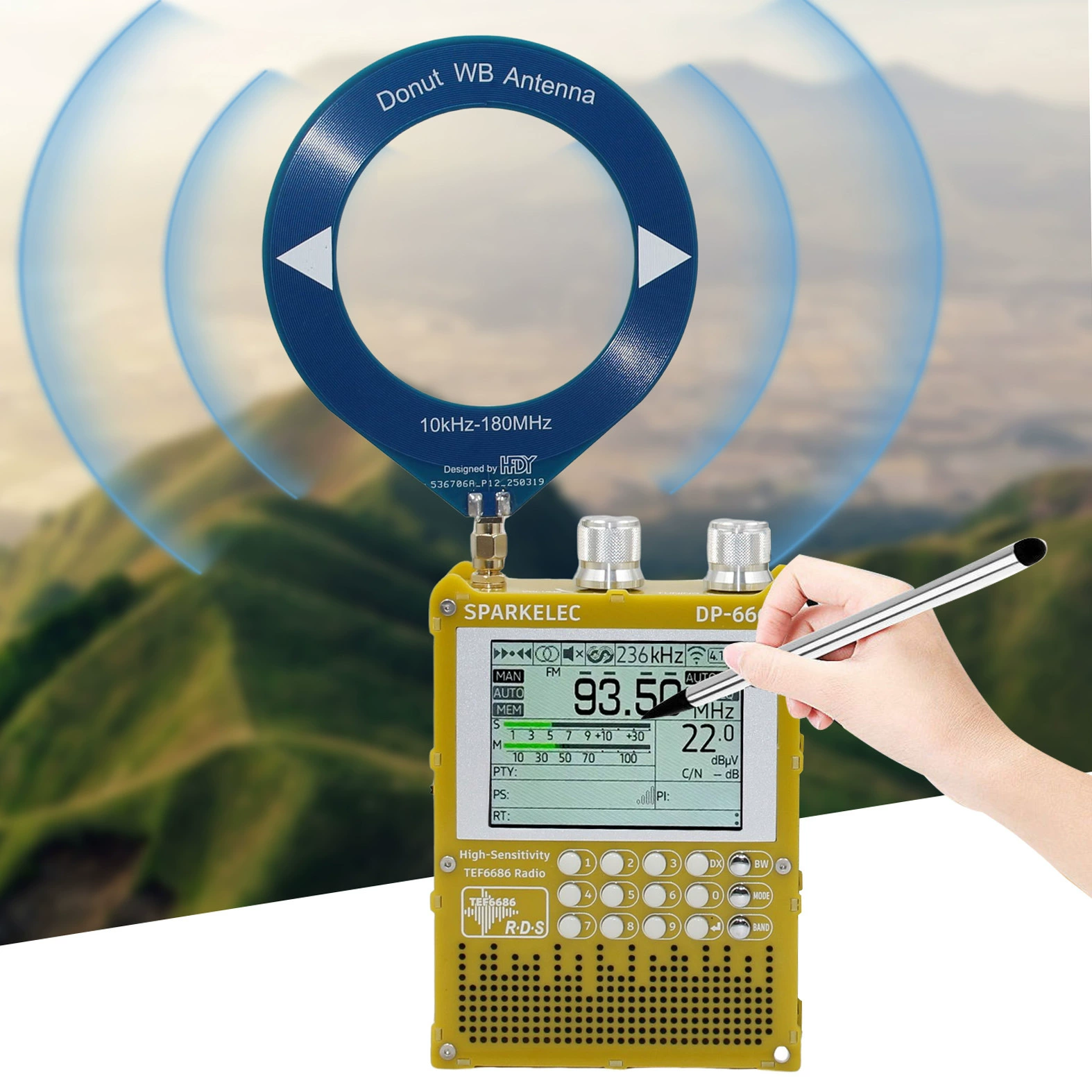 2.8inch IPS сенсорный экран полнодиапазонное высокочувствительное радио FM/LW/MW/SW