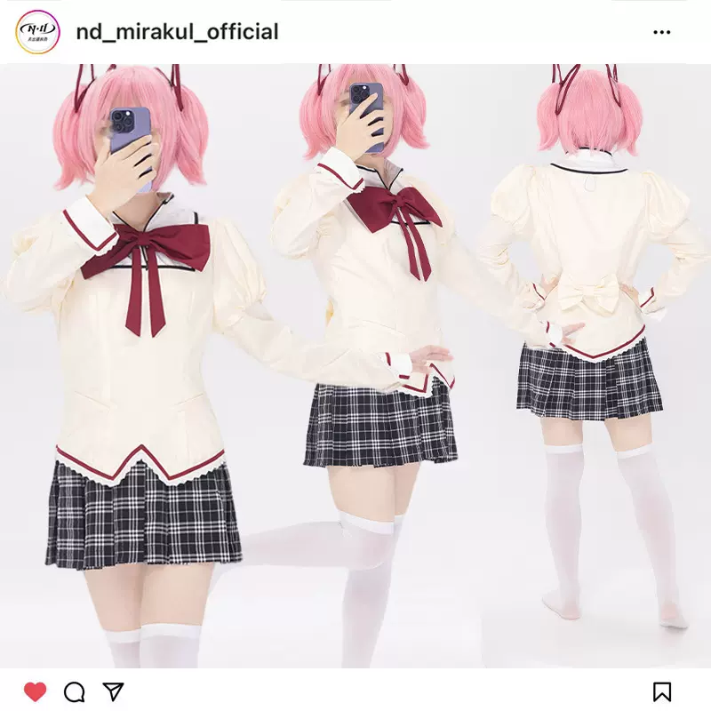 【圣奈】魔法少女小圆校服cos服装鹿目圆晓美焰麻美见泷原制服