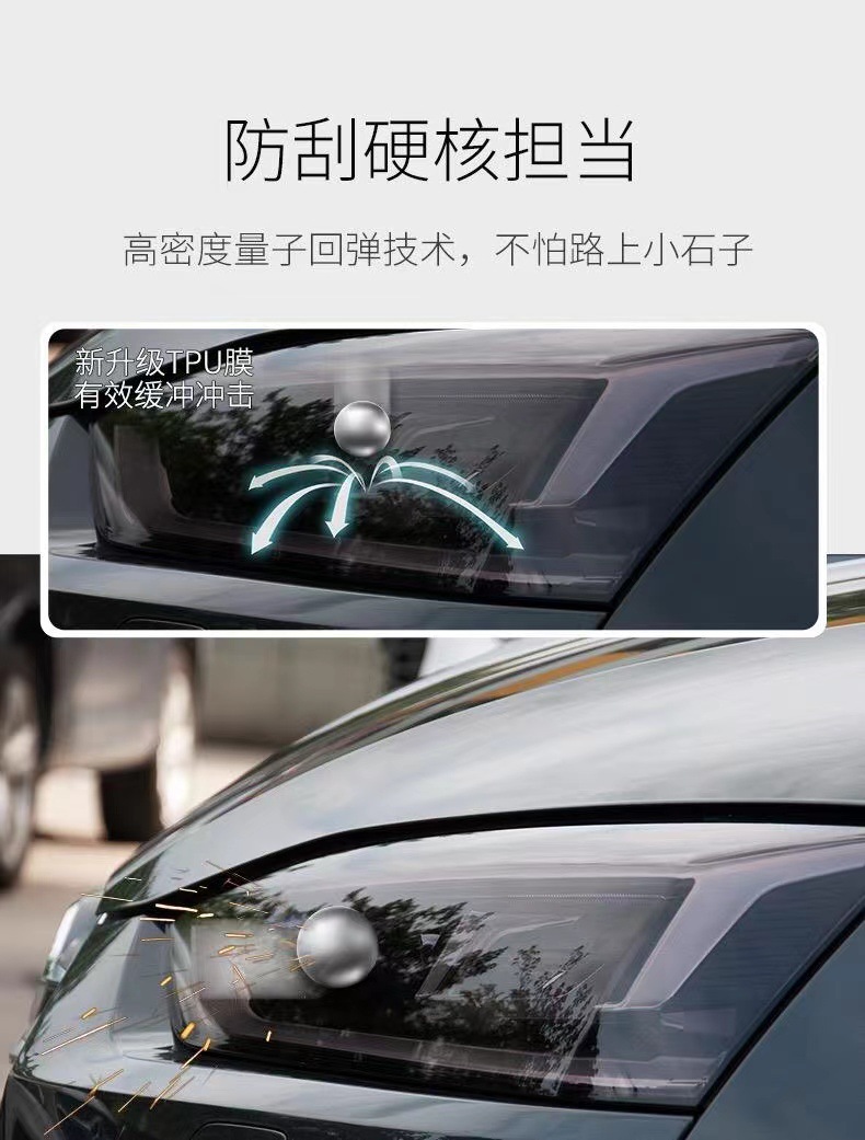 Suitable for Audi A4 headlight film, A4 blackened headlight film, S4 light-controlled color-changing blackened headlight film, tail light film, color-changing film