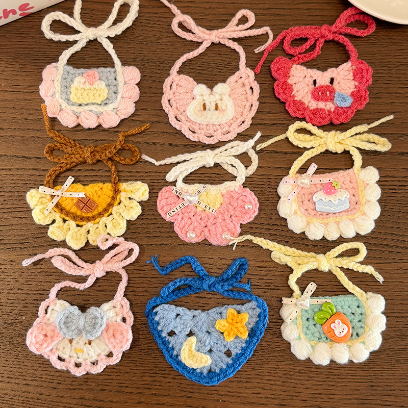 10cm 15cm Doll Saliva Towel, Small Bib for Doll, Self-Deprecating Bear Doll Clothes, Kt Cat Woven Accessories, Cotton Doll Bib 10cm 15cm Doll Saliva Towel, Small Bib for Doll, Self-Deprecating Bear Doll Clothes, Kt Cat Woven Accessories, Cotton Doll Bib
