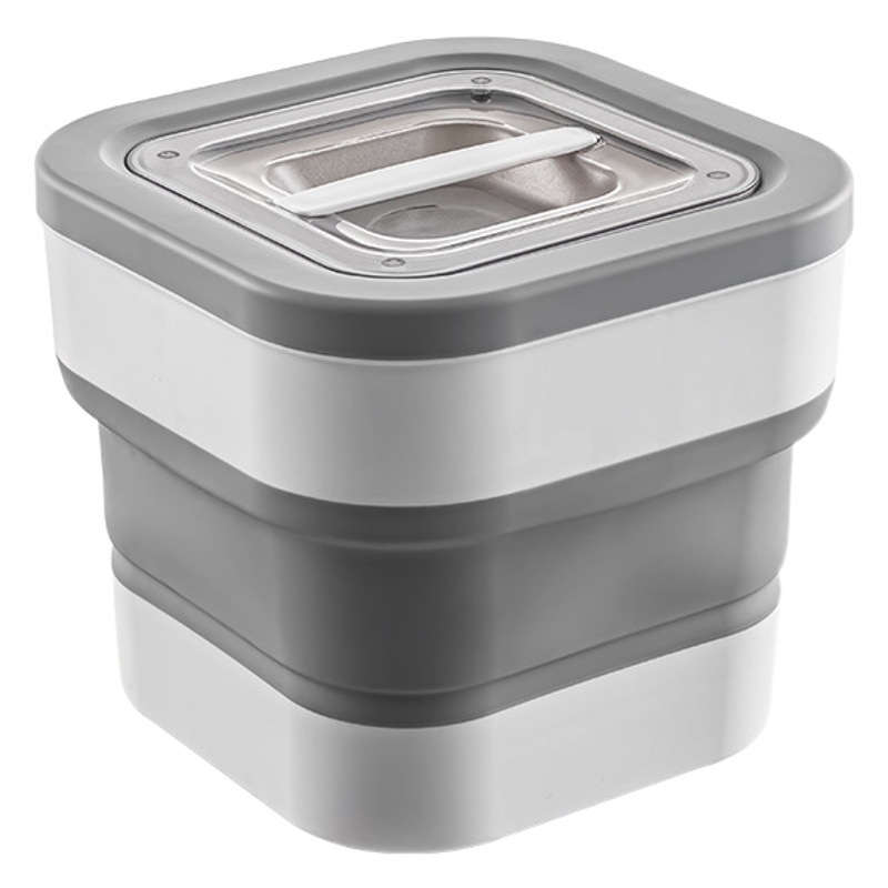 Cubo de arroz japonés plegable doméstico a prueba de insectos a prueba de humedad caja de arroz sellada de gama alta engrosada de gran capacidad de almacenamiento cocina tarro de arroz