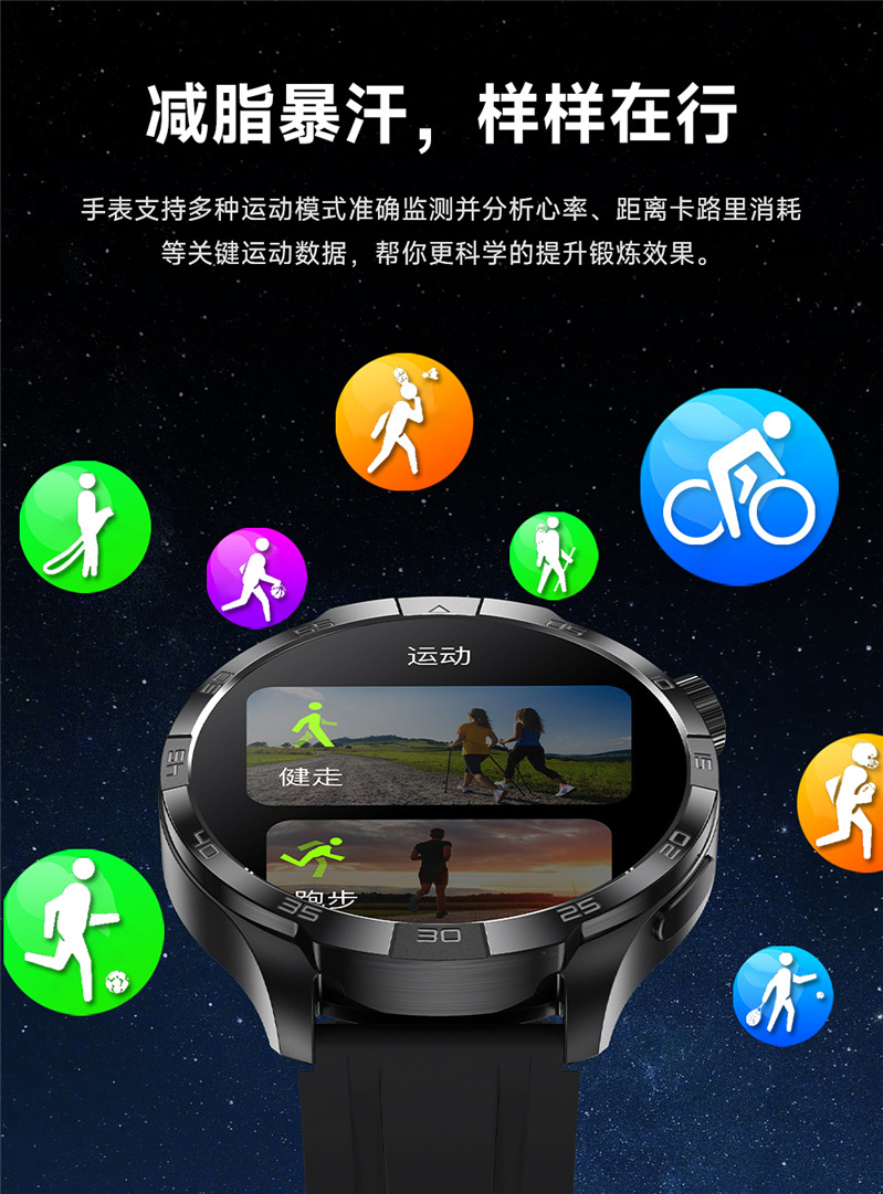 The new G4PLUS smartwatch from Huaqiangbei features Bluetooth calls, music control, Alipay, weather, health and sports undefined