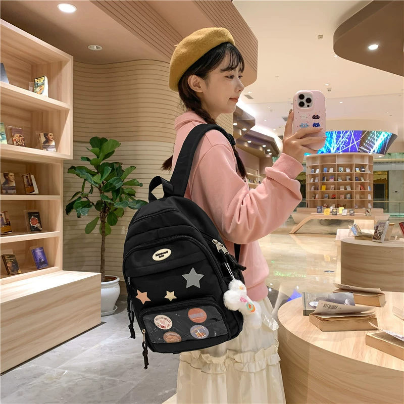 Trend capacious backpack, bag to go out for leisure, high-end