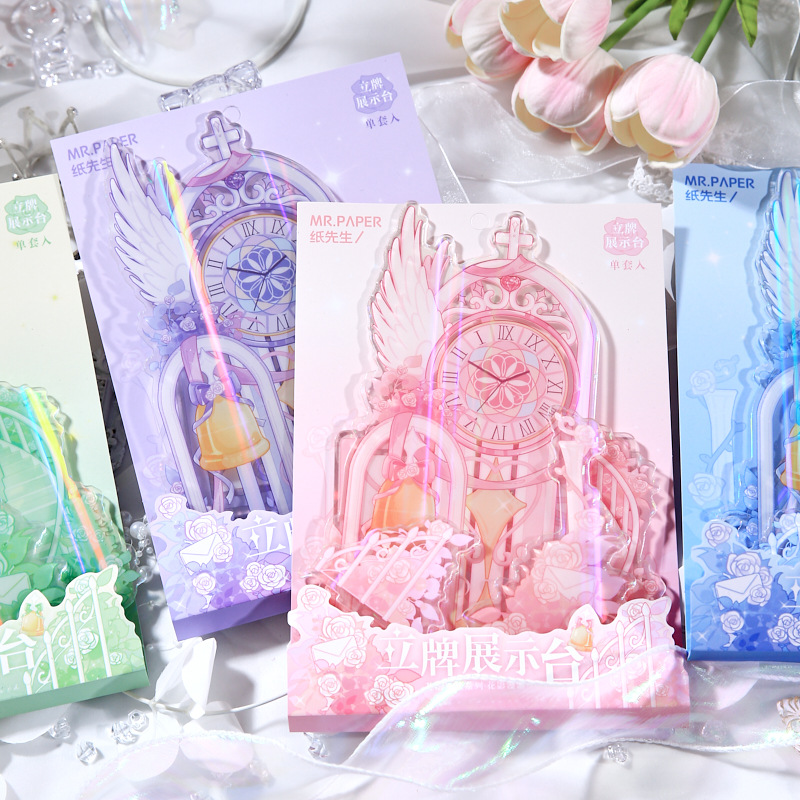 El Sr. Paper Laser Stand Stand Showcase Promesa de Flowers Personajes de escritorio de ensueño