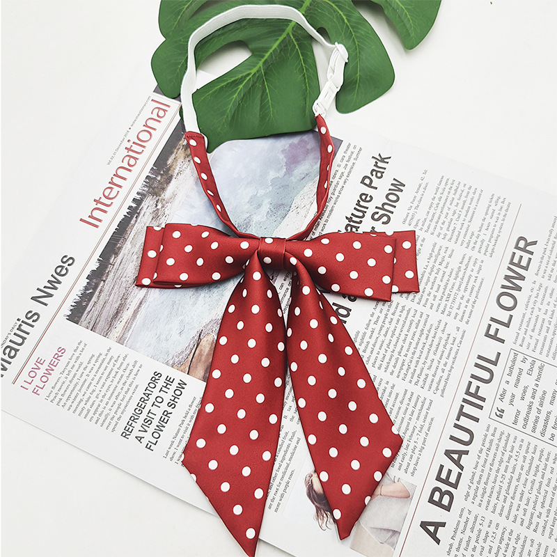 Pajarita de mango largo de doble capa con manchas japonesas, pajarita, uniforme JK, estilo universitario, lazo de niña, spot al por mayor