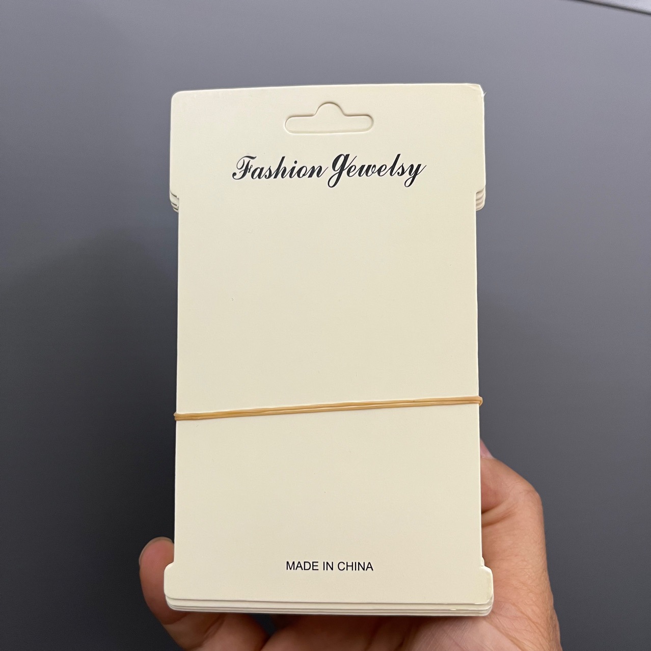 KP1052 一百张米色工字发饰发夹包装卡纸3-6卡位diy手工吊牌卡片