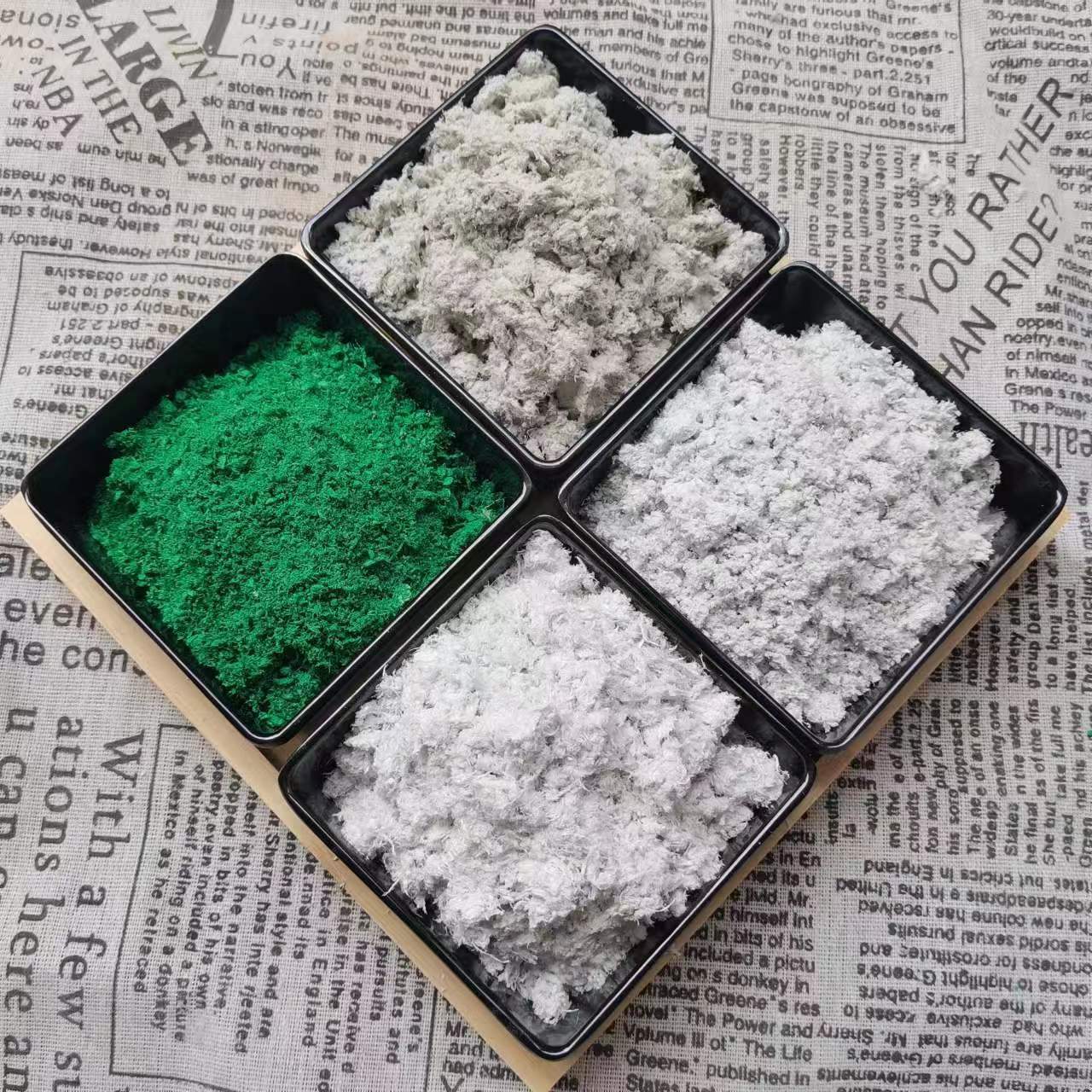 植物黑色纤维 高粘柔软拉力轮悬浮液纤维 白色纤维 复合矿物纤