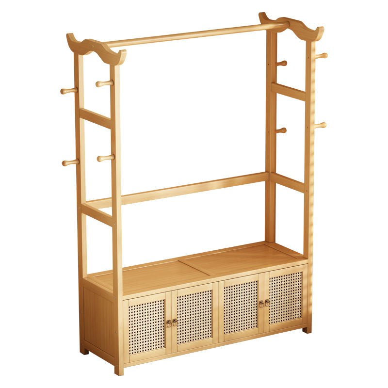 Piso perchero hogar de plástico ratán percha dormitorio simple ropa almacenamiento rack multifuncional armario