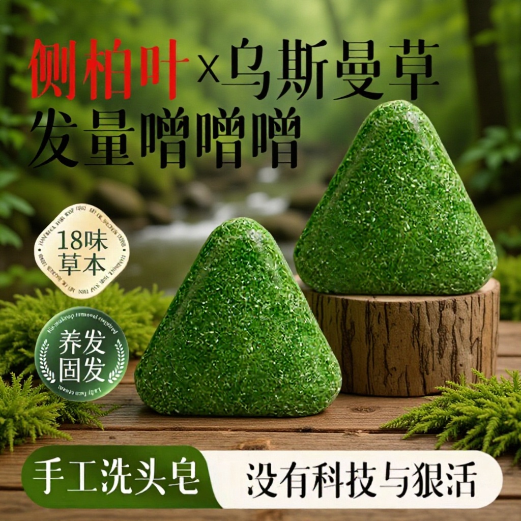 Шампунь, натуральное мыло, мыло ручной работы, в составе Горец многоцветковый, удаление перхоти