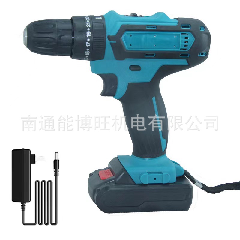 Comercio exterior al por mayor recargable taladro eléctrico de litio taladro de mano multifuncional taladro eléctrico de litio destornillador herramienta eléctrica traje