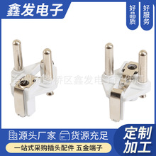 厂家可定两插内架两芯一体式插头配件实心法国插头支架