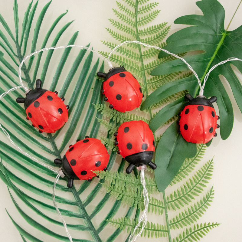 Factory wholesale new led ladybug light string carapace insect outdoor light bar holiday decoration small lights Factory wholesale new led ladybug light string carapace insect outdoor light bar holiday decoration small lights