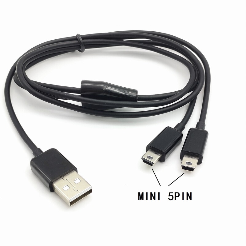 USB to 2 MINI Charging Data Cable 1m Long One to Two MINI 5PIN Charging Cable Two-in-one USB to 2 MINI Charging Data Cable 1m Long One to Two MINI 5PIN Charging Cable Two-in-one