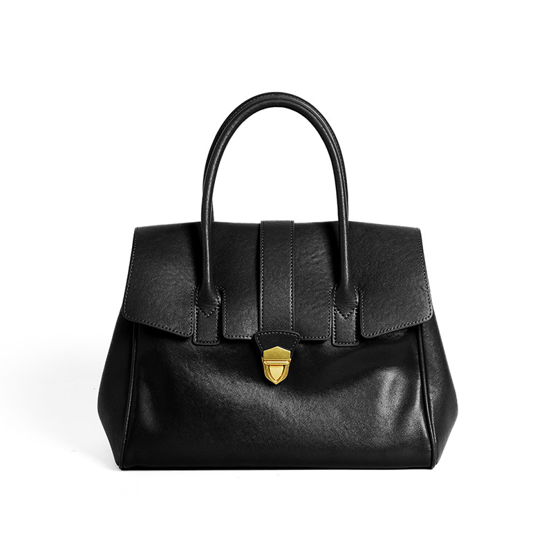 Women's Luxury Briefcase - New Genuine Leather Crossbody & Handbag For Work And Commuting, Versatile Tote - Thumbnail 8