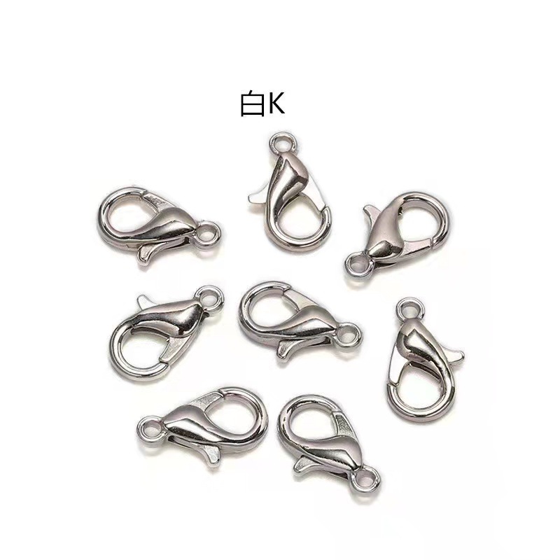 12mm aleación de zinc 302 hebilla de la langosta DIY accesorios de la joyería hebilla de la pulsera del collar de la hebilla al por mayor de ventas directas de la fábrica
