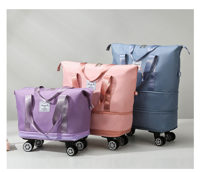 Extra large capacity travel bag, security lock universal wheeled maternity bag, short distance business trip airplane bag storage bag