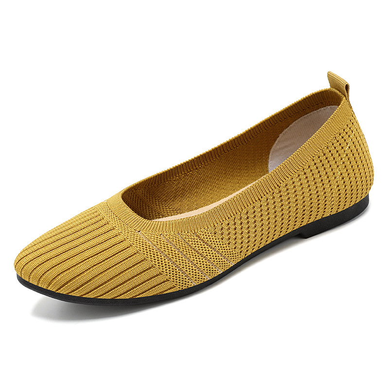 Zapatos de mujer de verano nuevos zapatos casuales planos claros de color sólido zapatos de mujer de estilo francés con suela suave no cansada zapatos de pie único