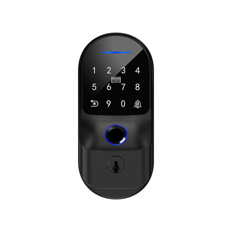 Cerradura inteligente TTLOCK de aleación de aluminio con huella dactilar y WiFi, superventas transfronteriza, para puertas de madera, con diseño antigraffiti, para apartamentos, del fabricante.