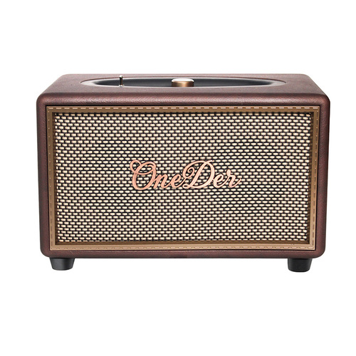 Oneder D6 wireless Bluetooth speaker portable Marshall style card audio wood grain old classic radio