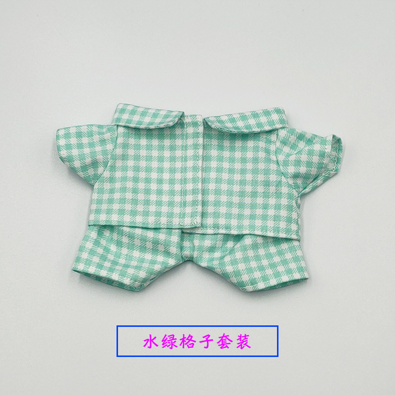 10cm20cm muñeca ropa camisa a cuadros pijamas traje 15cm muñeca de juguete muñeca de algodón ropa de la muñeca