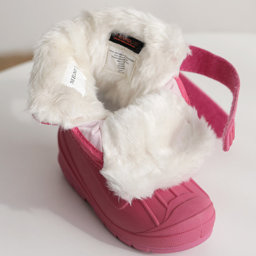 Winter unisex children's (infant to adult) thick plush warm anti-slip waterproof water-resistant snow boots and cotton shoes