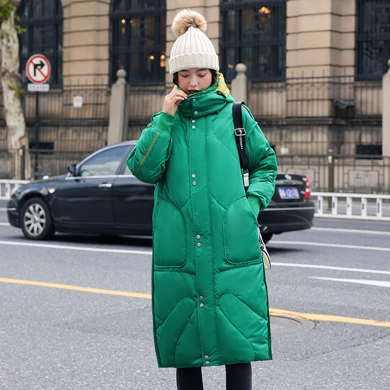 2024 invierno engrosado dos lados vestidos de algodón de mujer nuevo invierno largo estilo coreano abrigo de algodón extranjero image 8