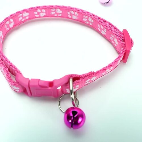 Pet Supplies Direct Selling Cat Bell Collar Dog Collar Dog Print Cat Collar Neck Collar Adjustable Size Collar