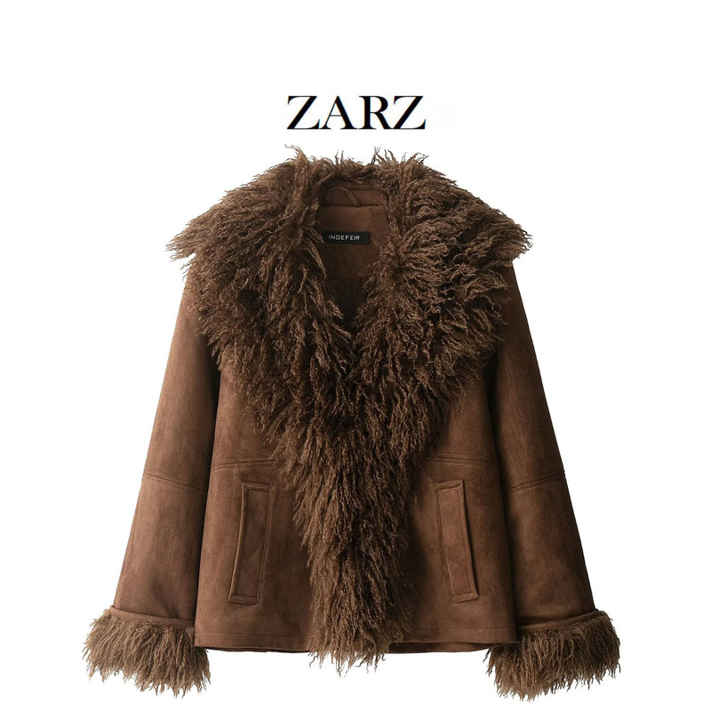 Zarz Homemade European and American Style New Women's Clothing Western-Style Artificial Fur Effect Jacket 8372/221