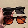 Retro fashionable sunglasses suitable for men and women for beloved, brand marine glasses, Korean style
