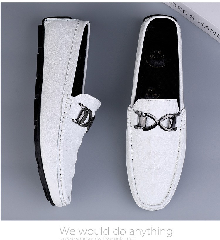 Al por mayor cocodrilo hombre de otoño de moda respirable anti-deslizante zapatos de soja hombre cuero suave zapatos casuales Lefour