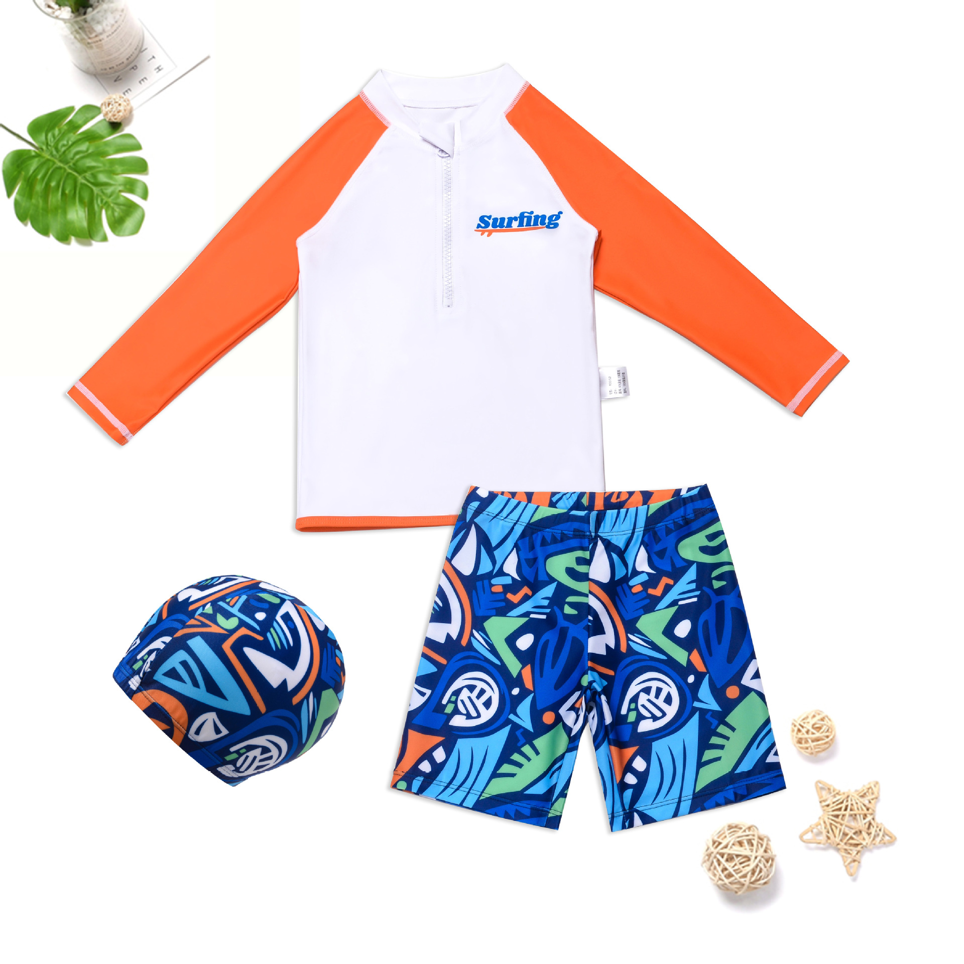2025 Children's Swimsuit Big Kids Teenage Boys Swimming Trunks suit Boys Middle and Big Kids Students Split Swimsuit Hot Spring