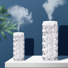 严选水晶空气加湿器氛围灯家用空气增湿器卧室办公室喷雾器跨境