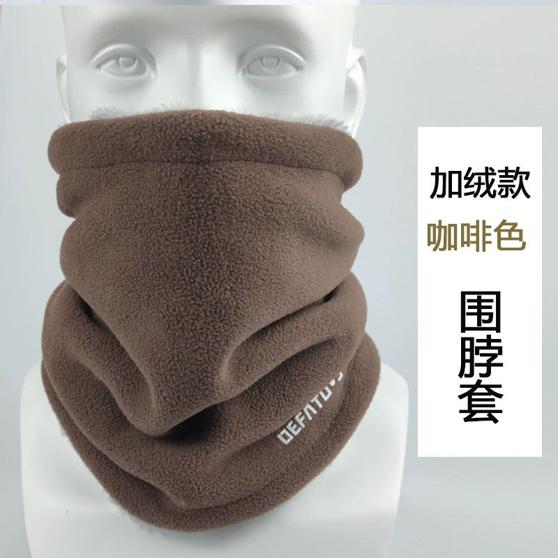 Fleece hat and scarf set (DEFATU.S), windproof and plush‑lined, unisex
