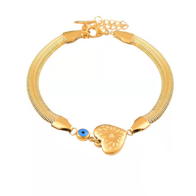 Golden Flower Snake Chain Bracelet