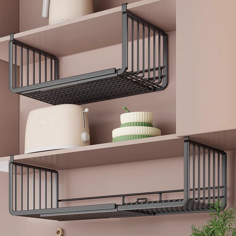 Kitchen Storage Rack, Under-Cabinet Hanging Rack, Hanging Basket Inside the Wall Cabinet, Layered Telescopic Hanging Basket, Hanging Pull-Out Basket, Cabinet Storage Rack