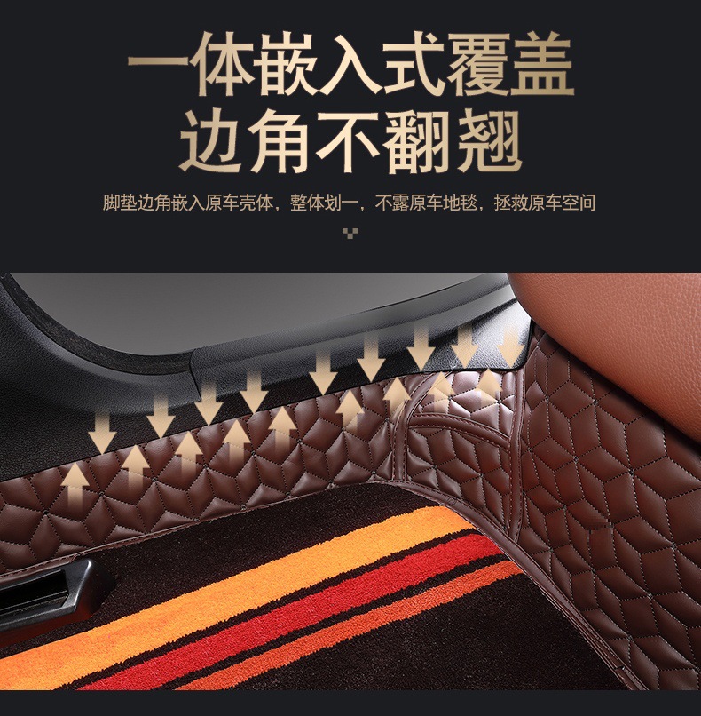 360 Aviation Soft Car Floor Mats Inlaid Wear-resistant and Environmentally Friendly Car Surrounding Floor Rubber Blanket Full Coverage