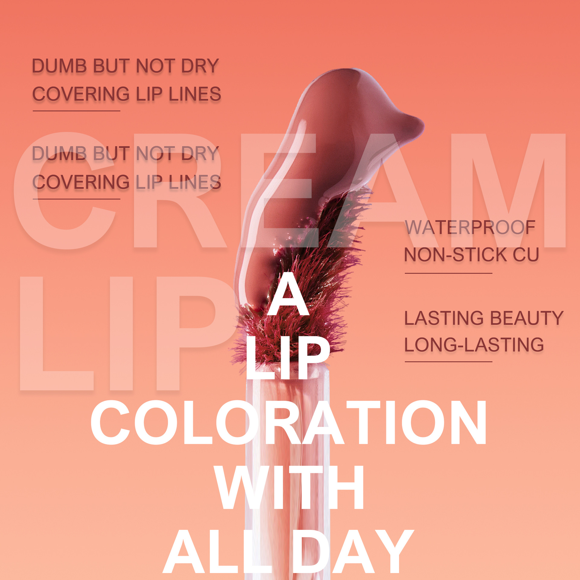 Cross-border lip gloss, red wine bottle, makeup, lip dye, non-fading lips, matte, frosted velvet lip gloss, liquid lipstick Item Picture