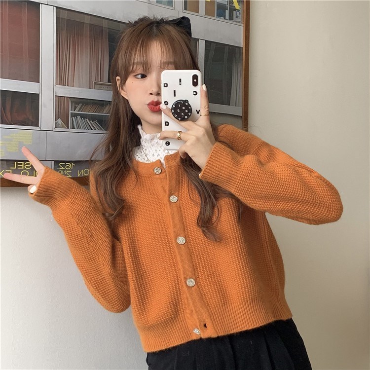 Japanese retro sweater 2022 Autumn new style soft and fluffy knitted sweater, loose short cardigan jacket for women pic 31