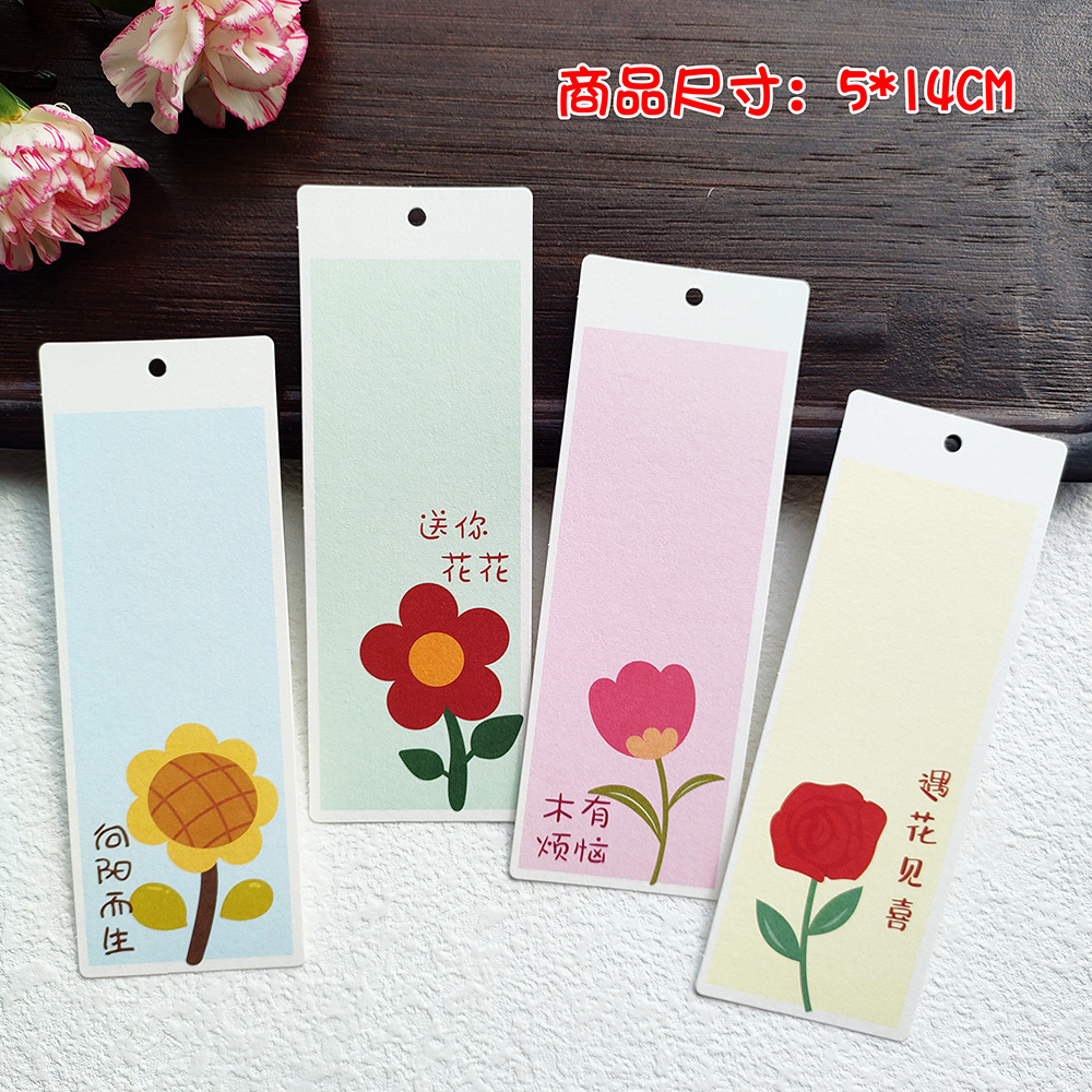 40 marcadores de estilo chino creativos tarjetas colgantes pequeñas flores y pájaros festivales retro deseos regalos de deseos tarjetas pequeñas