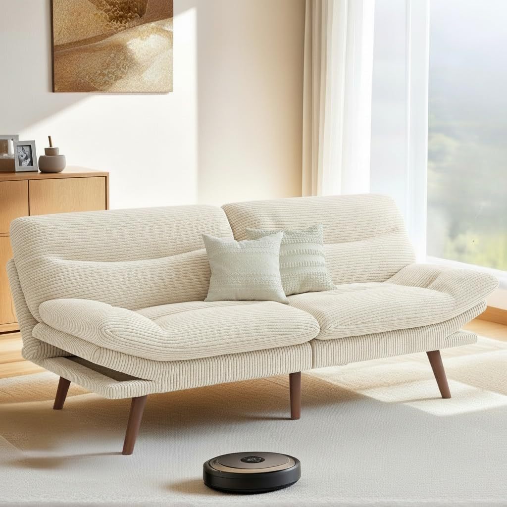 Exportación transfronteriza semi-compresible sofá cama plegable de doble propósito sala de estar pequeño tipo respaldo ajustable sofá empaque y envío