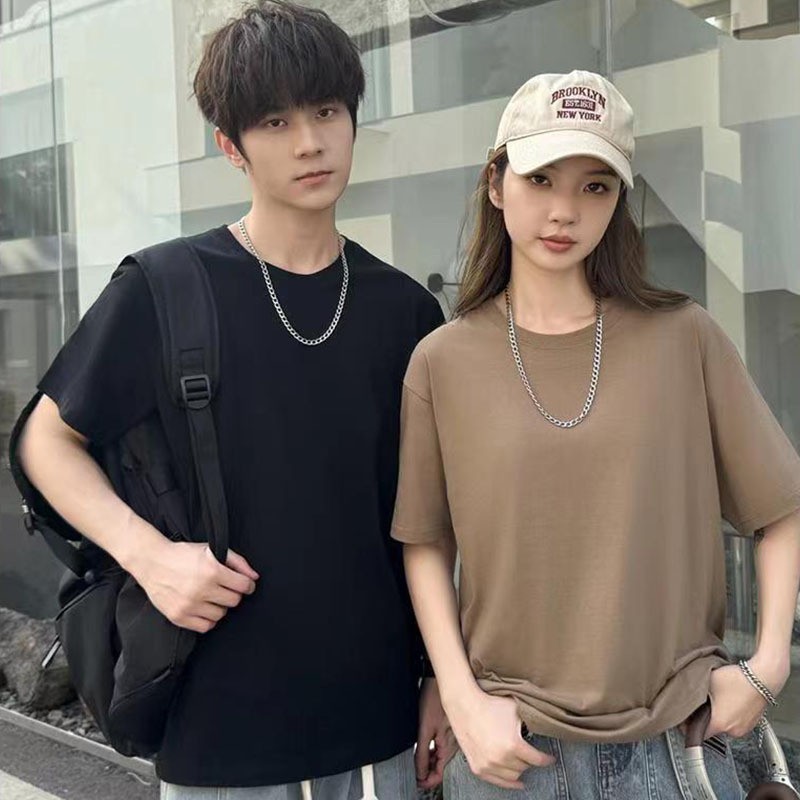 Cotton solid color colored T-shirt for men and women