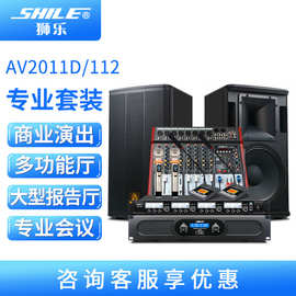 狮乐AV2011D/112专业舞台音响套装户外演出大型会议室音箱设备