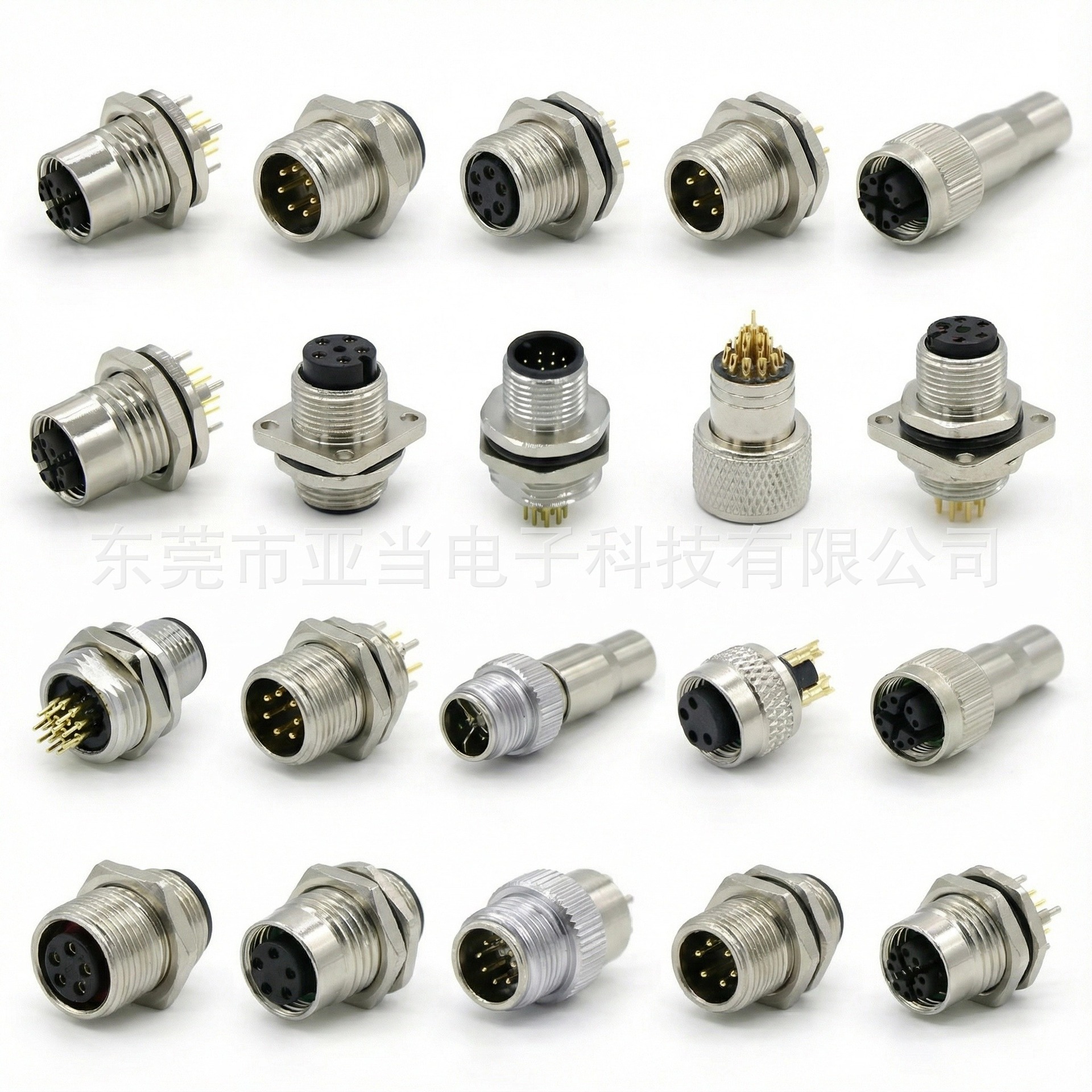 M12������A��D��X��3~17о��ĸͷ���ղ�ͷ����IP67ע�ܺ���ʽ��ˮ