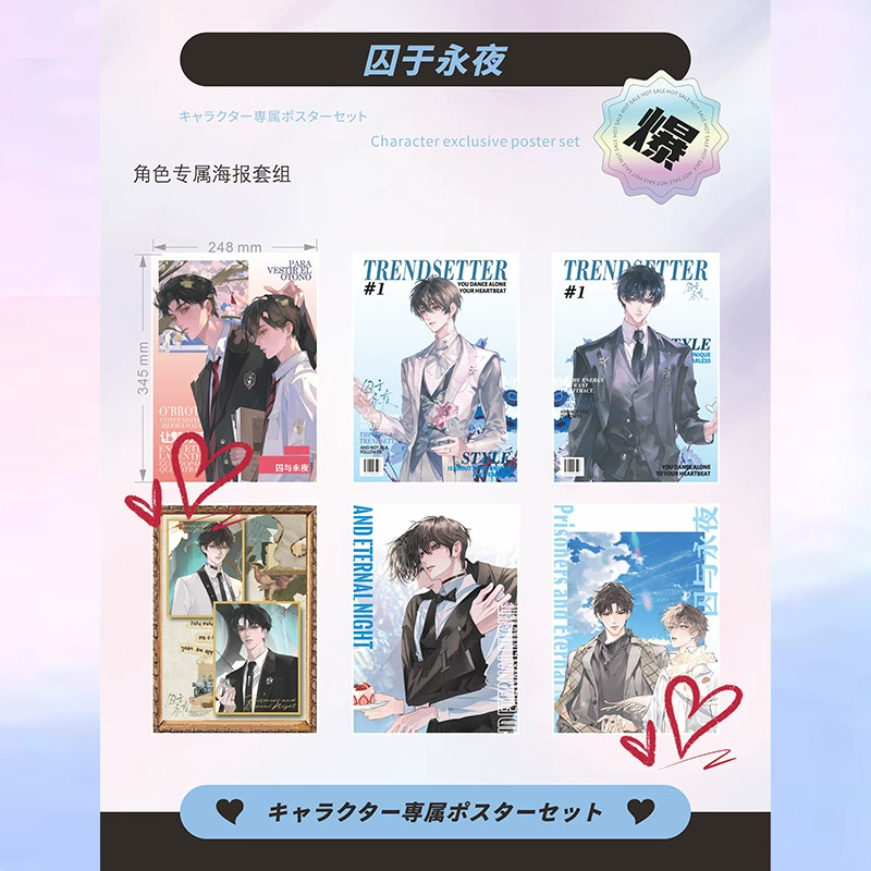 Anime Poster Set — 24.8×34.5 cm Character Posters, multiple designs (2D)
