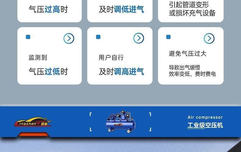 Industrial-Grade Air Compressor, Large 380V High-Pressure Air Pump, 220V Small Air Compressor, Auto Repair Spray Paint Air Pump