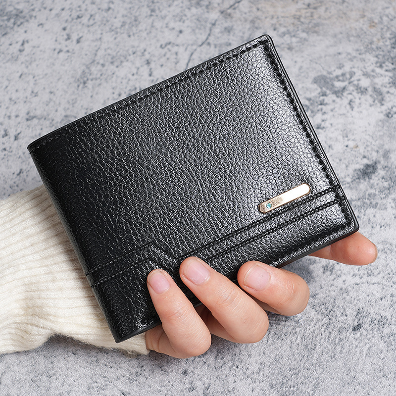 New Men's Wallet, Men's Short Wallet, Fashionable and Casual Pebbled Soft Wallet, Multi-Card Slot, Large Capacity Small Wallet New Men's Wallet, Men's Short Wallet, Fashionable and Casual Pebbled Soft Wallet, Multi-Card Slot, Large Capacity Small Wallet