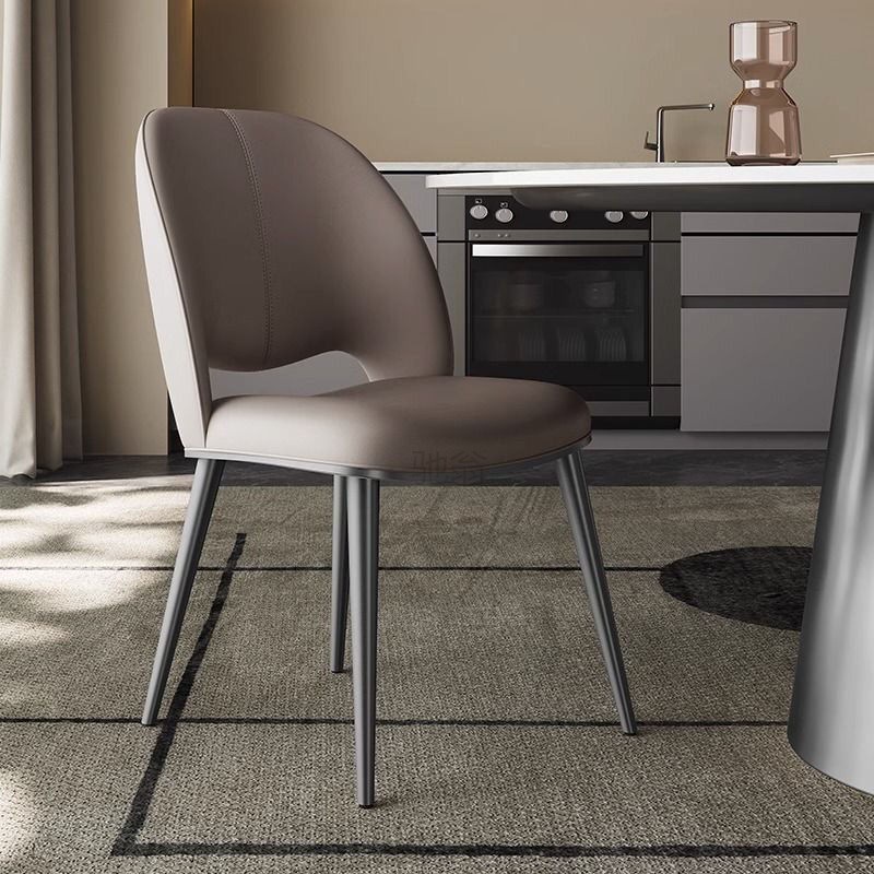 3l light luxury Nordic leather dining chair back chair high-end restaurant chair dining table chair negotiation chair dressing chair desk