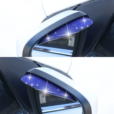 1 pair of cross-border diamond-encrusted: Rain shield - rain-eyebrow-with-drill-blue-drill-1-pair