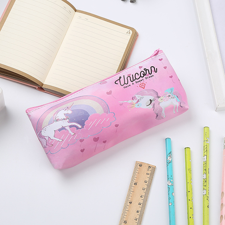 Creativo pu cuero lápiz caso dibujos animados oso conejo lápiz bolsa estudiante Premio regalo logo diseño lindo almacenamiento papelería bolsa